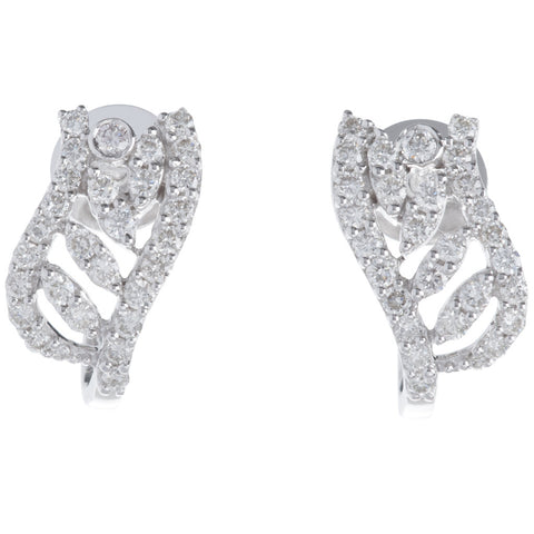 Beautiful Curvy Loop Diamond Earrings