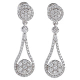 Beautiful Tear Drop Hanging Diamond Earrings