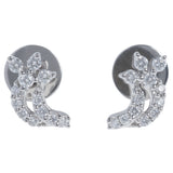 Comet Trail Diamond Stud Earrings