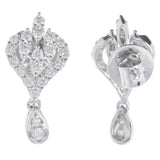 Heart Shaped Dangling Diamond Earrings