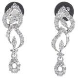 Leaf Dangling Diamond Earrings