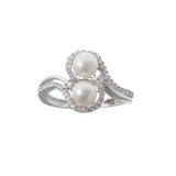 Pearly Duo Diamond Ring