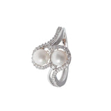 Pearly Duo Diamond Ring