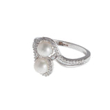 Pearly Duo Diamond Ring