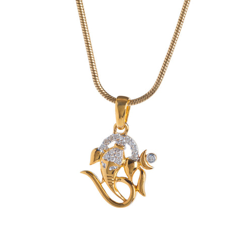 Aum Ganesh Diamond Pendant