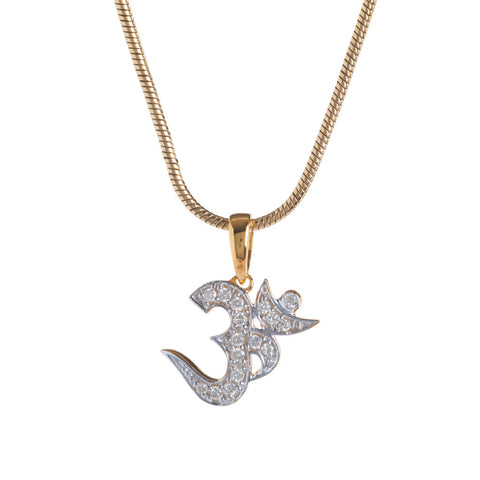 Aum Moon Phase Diamond Pendant