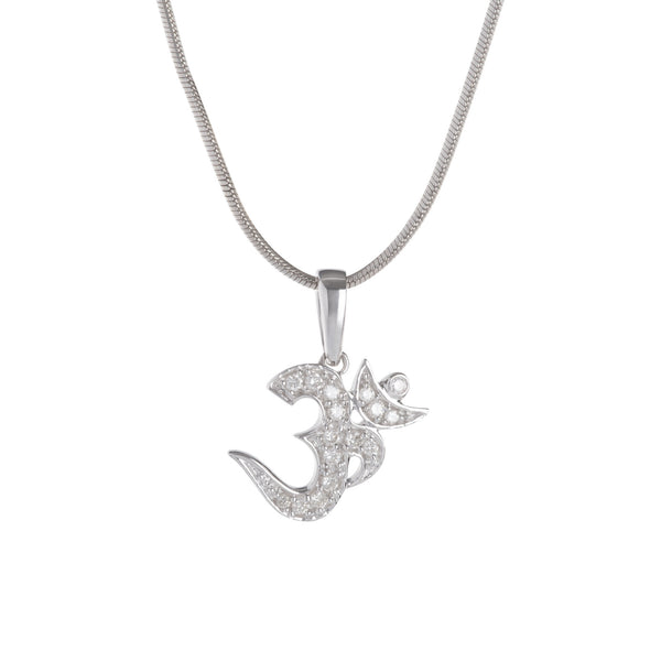 Aum Moon Phase Diamond Pendant