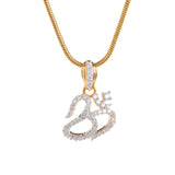 Cursive Aum Diamond Pendant