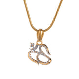 Cursive Aum Diamond Pendant