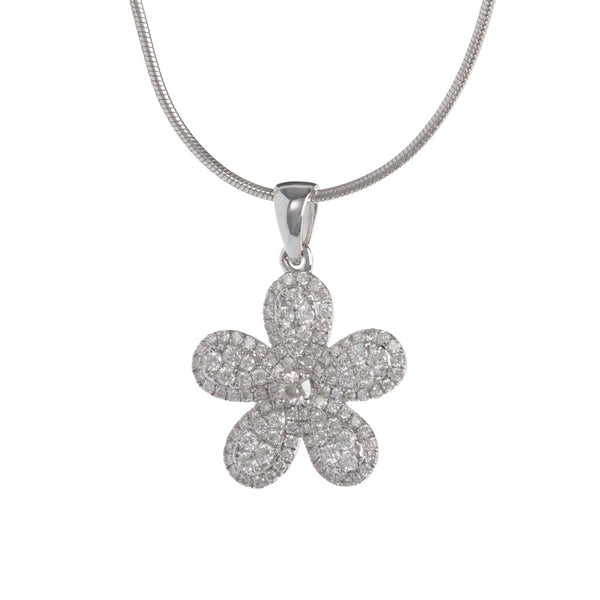 Five Petal Diamond Pendant
