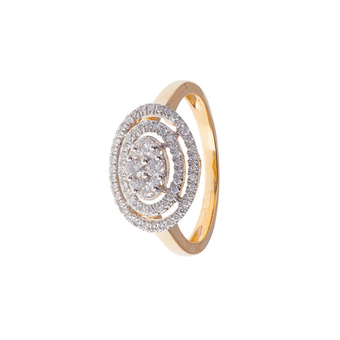 Halo Triband Diamond Ring