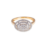 Halo Triband Diamond Ring