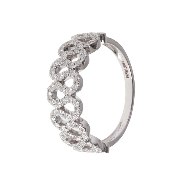 Horseshoe Band Diamond Ring