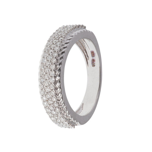 Micro Pave Braided Diamond Ring