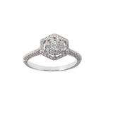 Nested Hexagon Diamond Ring