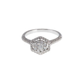 Nested Hexagon Diamond Ring