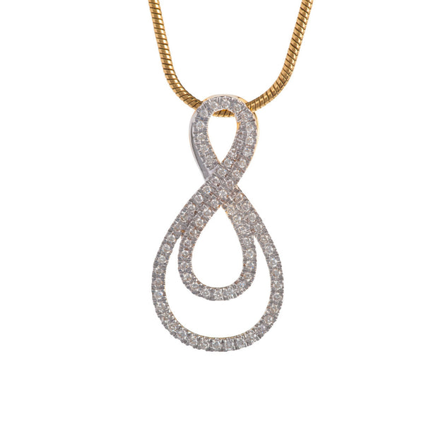 Nested Infinity Diamond Pendant