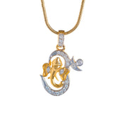 Studded Aum Ganesh Diamond Pendant