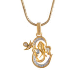 Studded Aum Ganesh Diamond Pendant