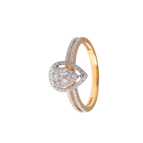 Tear Drop Diamond Ring