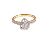Tear Drop Diamond Ring