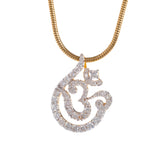 Teardrop Nested Aum Diamond Pendant