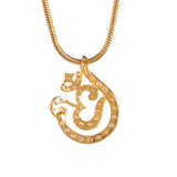 Teardrop Nested Aum Diamond Pendant