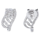 Beautiful Curvy Loop Diamond Earrings