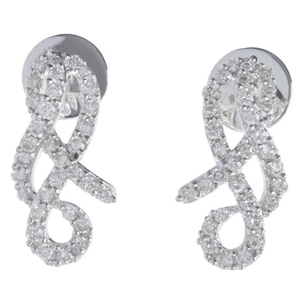 Double Infinity Loop Diamond Earrings