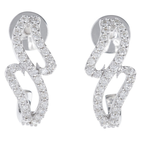 Infinity Hoop Diamond Earrings