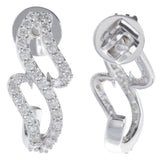 Infinity Hoop Diamond Earrings