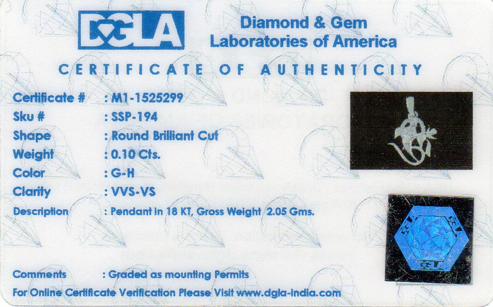 Aum Ganesh Diamond Pendant