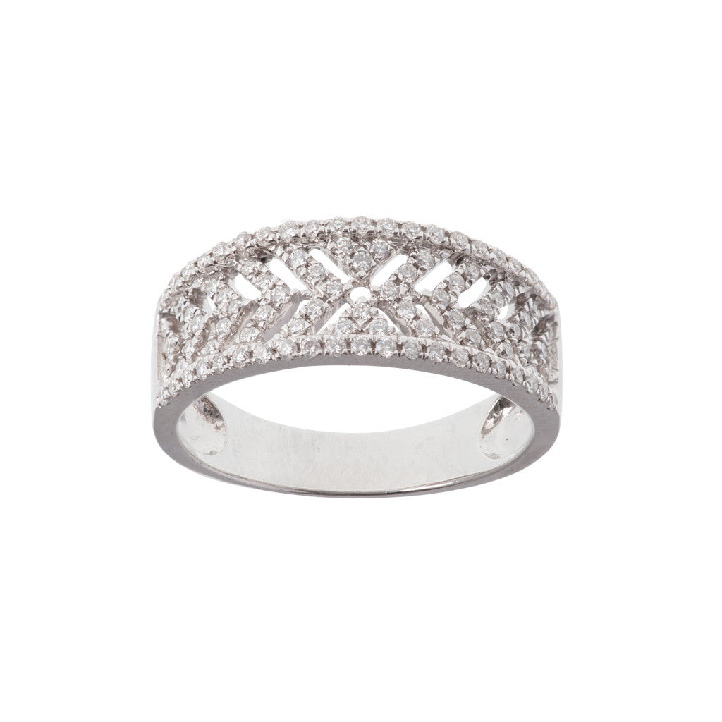 18K White Gold 0.33 Round Diamond (G-H Color, VVS-VS Clarity) Splendor ...